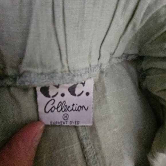 CC Collection Linen Skirt Soft Green Sz M - Picture 5 of 6
